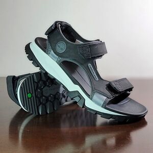 Timberland Garrison Trail Sandals Black Leather Comfort Men's Shoes Boots Gray
